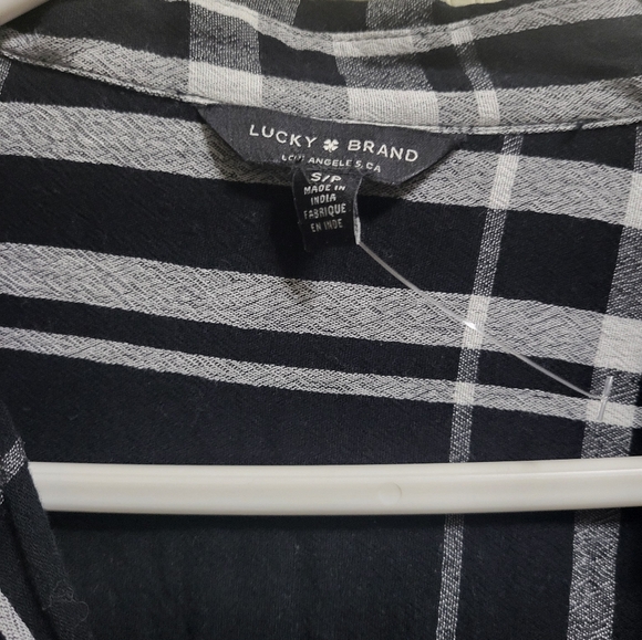 Stripes Black and White Button Up Shirt - Picture 2 of 4